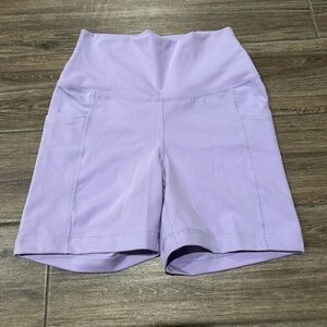 Yogalicious High Waist Purple Athletic Shorts